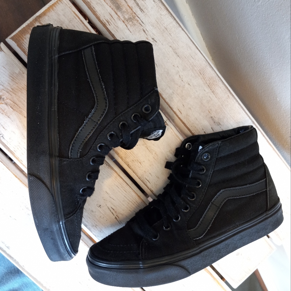 Vans hi-tops black size 7.5 women